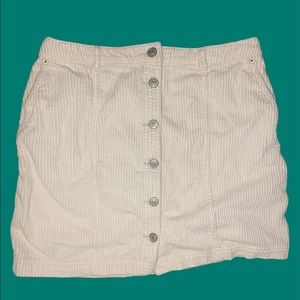 Abercrombie and Fitch corduroy skirt button up
